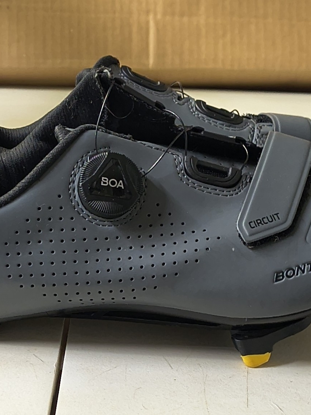 Men's Bontrager Gray Circuit Road Shoe(581979) W/ BOA Closure Sz 8
